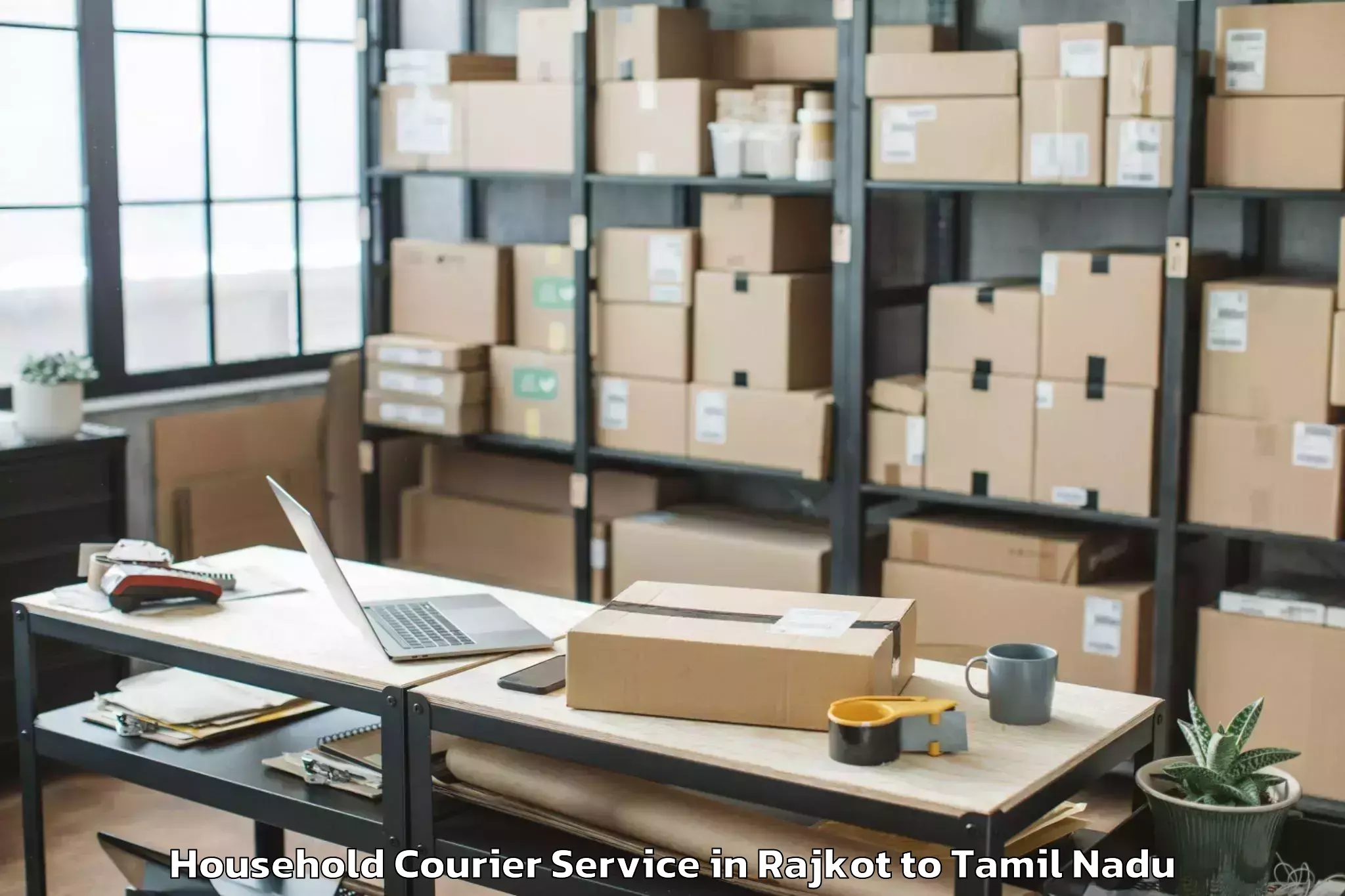 Easy Rajkot to Mallapuram Household Courier Booking